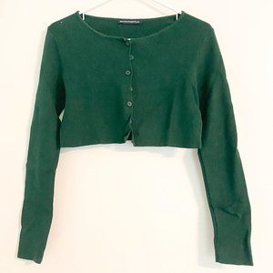 Brandy Melville Cropped Green Sweater